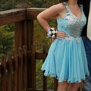Light blue homecoming dress